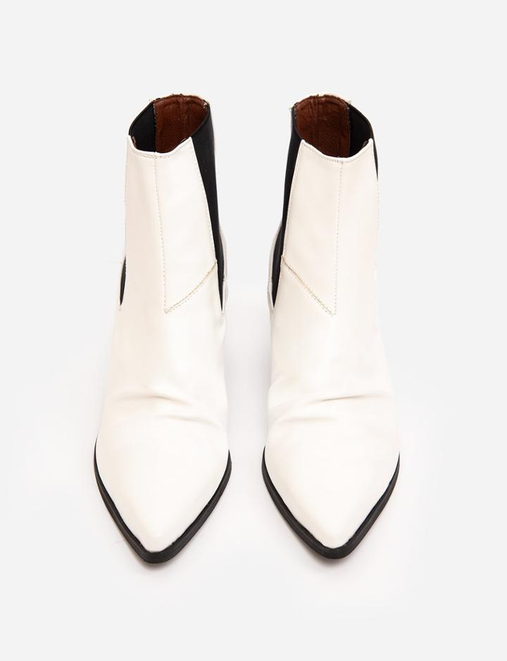 Pixie Market Hannah White Western Boots