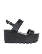 Pixie Market Black Lug Sole Platform Sandals