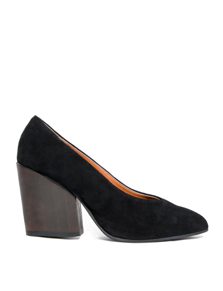 Pixie Market Black Block Heel Pumps