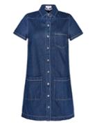 Pixie Market Denim Pocket Shift Mini Dress