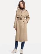 Pixie Market Funnel Button Collar Trench Jacket