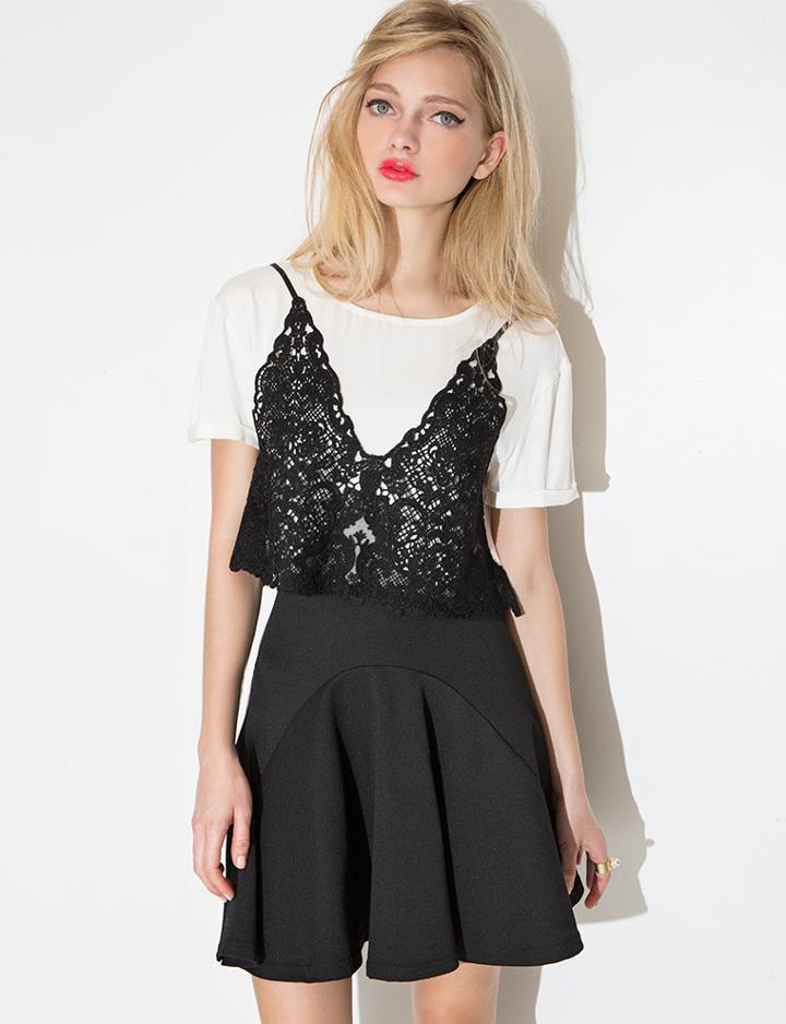 Pixie Market The Fifth Black Skirt