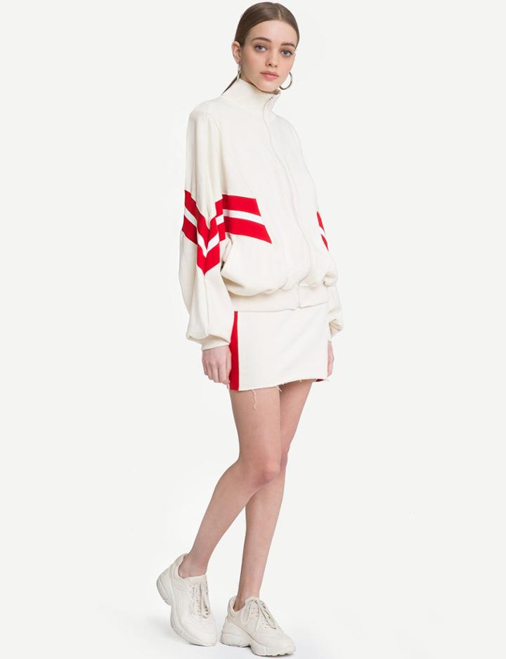 Pixie Market Chevron Stripe Sweatshirt Skirt Set