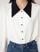 Pixie Market Marie Pointed Collar Blouse