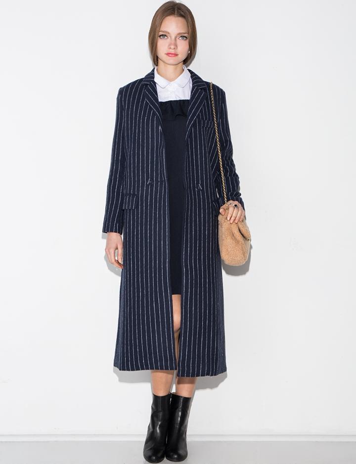 Pixie Market Jovonna Walton Pin Stripe Long Coat