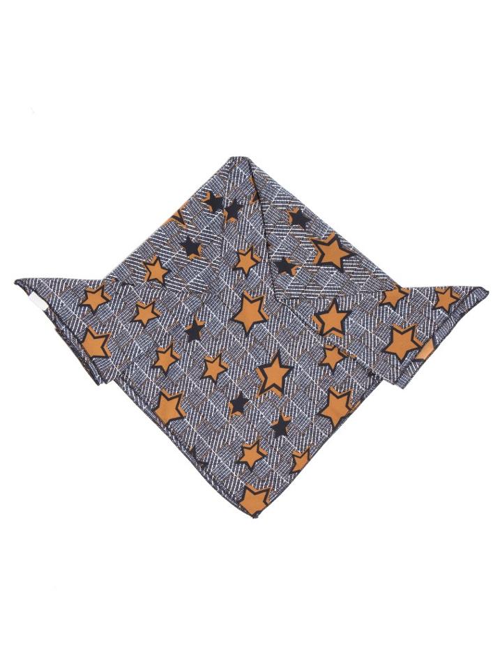 Pixie Market Silky Star Print Handkerchief Scarf