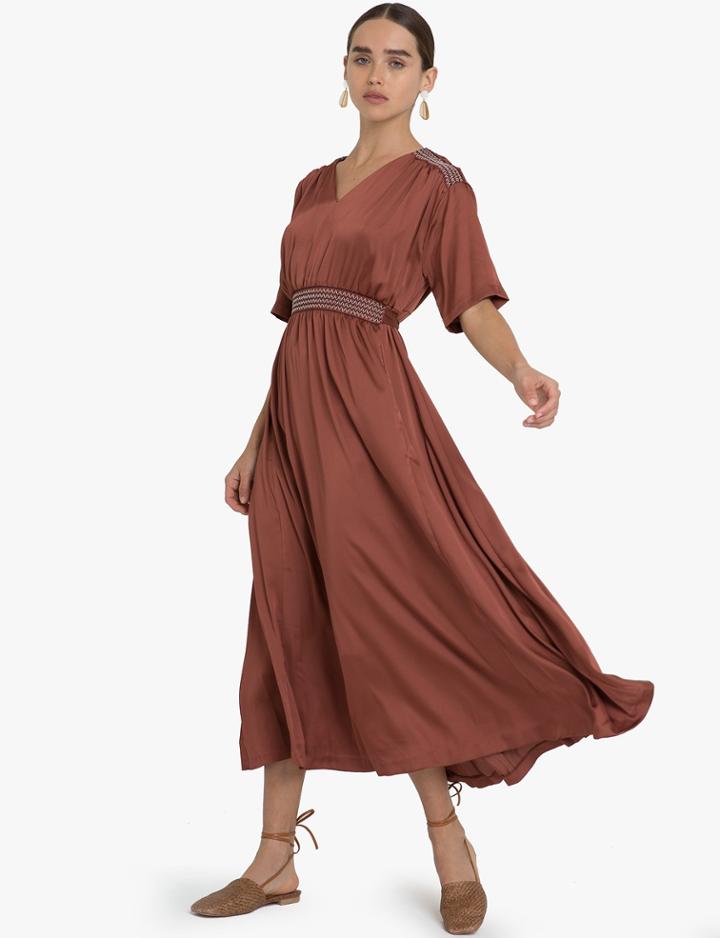 Pixie Market Sabine Silky Maxi Dress