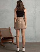 Pixie Market Brown Plaid Mini Skirt