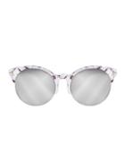 Pixie Market Marble Mirrored Round Sunglasses