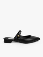 Pixie Market Mary-jane Strap Pointy Flat Shoes