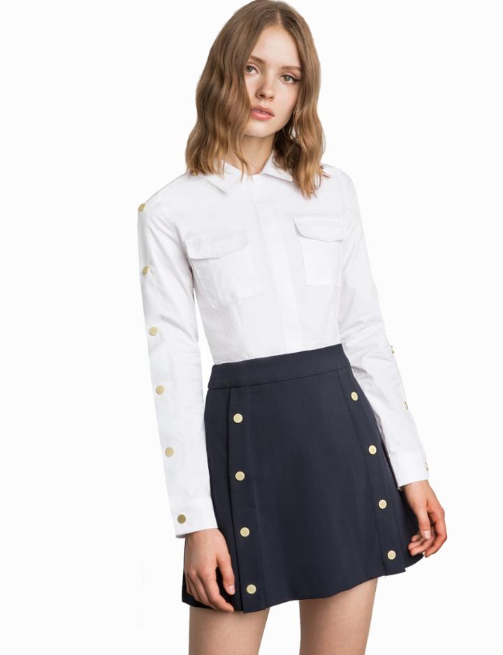 Pixie Market Riley Snap Button Utility Dress