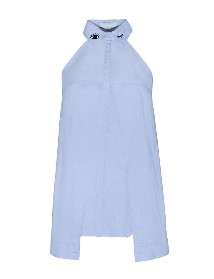 Pixie Market Eye Wink Collar Shirt