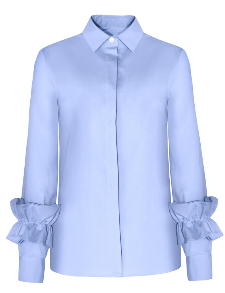 Pixie Market Ruffled Sleeve Cuff Shirt