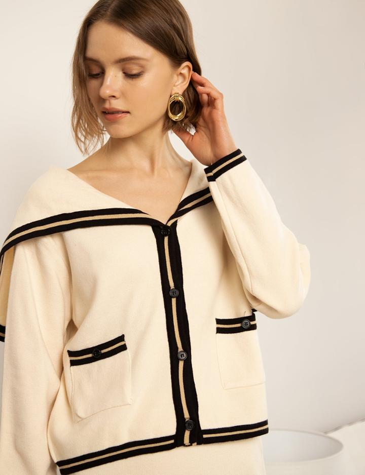 Pixie Market Sailor Knit Cardigan Set