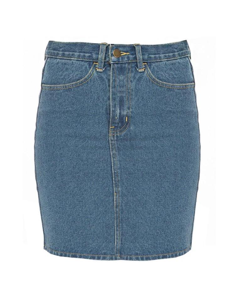 Pixie Market Vintage Denim Mini Skirt