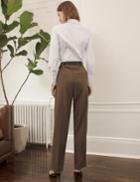 Pixie Market Brown Crossover Belted Trousers