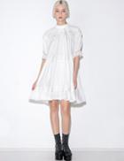 Pixie Market White Gauze Crochet Lace Babydoll Dress