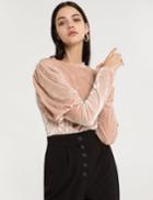 Pixie Market Dusty Pink Velvet Top