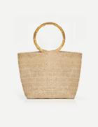 Pixie Market Bamboo Ring Straw Bag