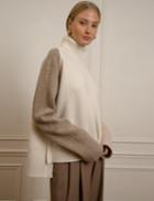 Pixie Market Two Tone Sleeve Wool Sweater