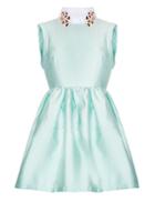 Pixie Market Michelle Mint Studded Collar Dress