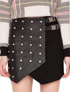 Pixie Market Leather Wrap Skirt