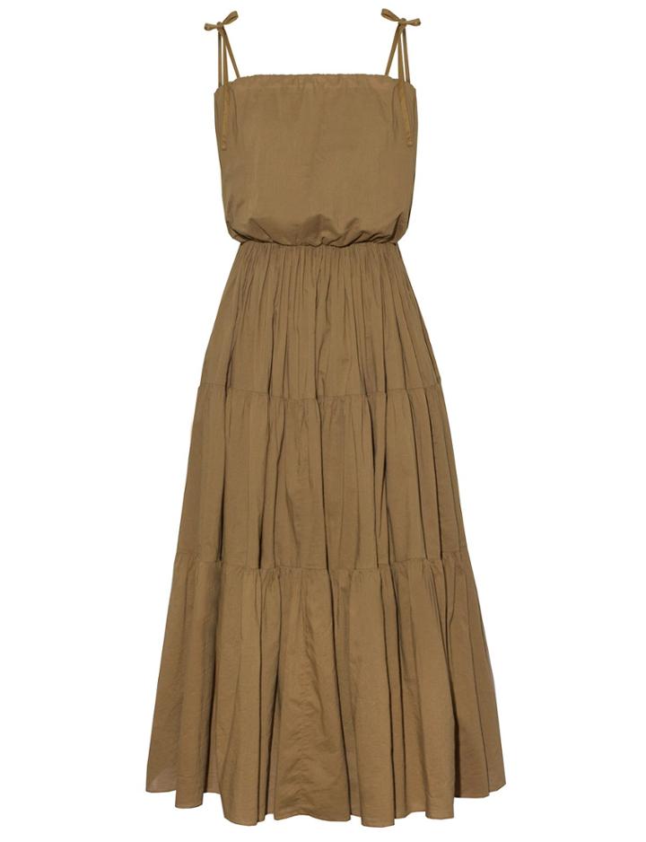 Pixie Market Brown Tier Maxi Dress