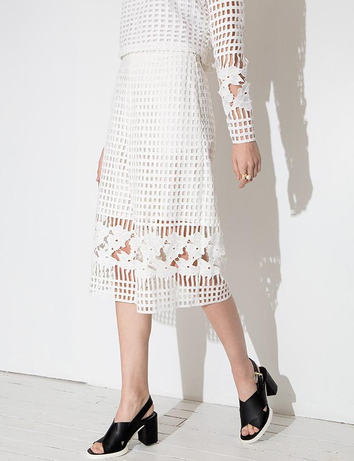 Pixie Market Crochet Crop Culottes Pants