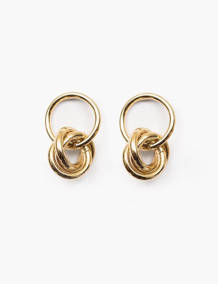 Pixie Market Multi Hoop Gold Earrings