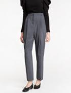 Pixie Market Grey Button Pleated High Waisted Pants