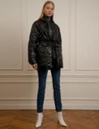 Pixie Market Black Quilted Puffy Jacket