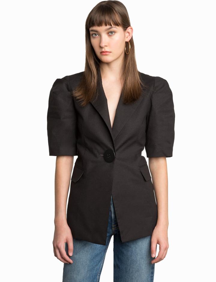 Pixie Market Cali Big Button Linen Jacket