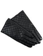 Pixie Market Black Quilted Leather Gloves