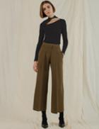 Pixie Market Aria Black Buckle Choker Knit Top