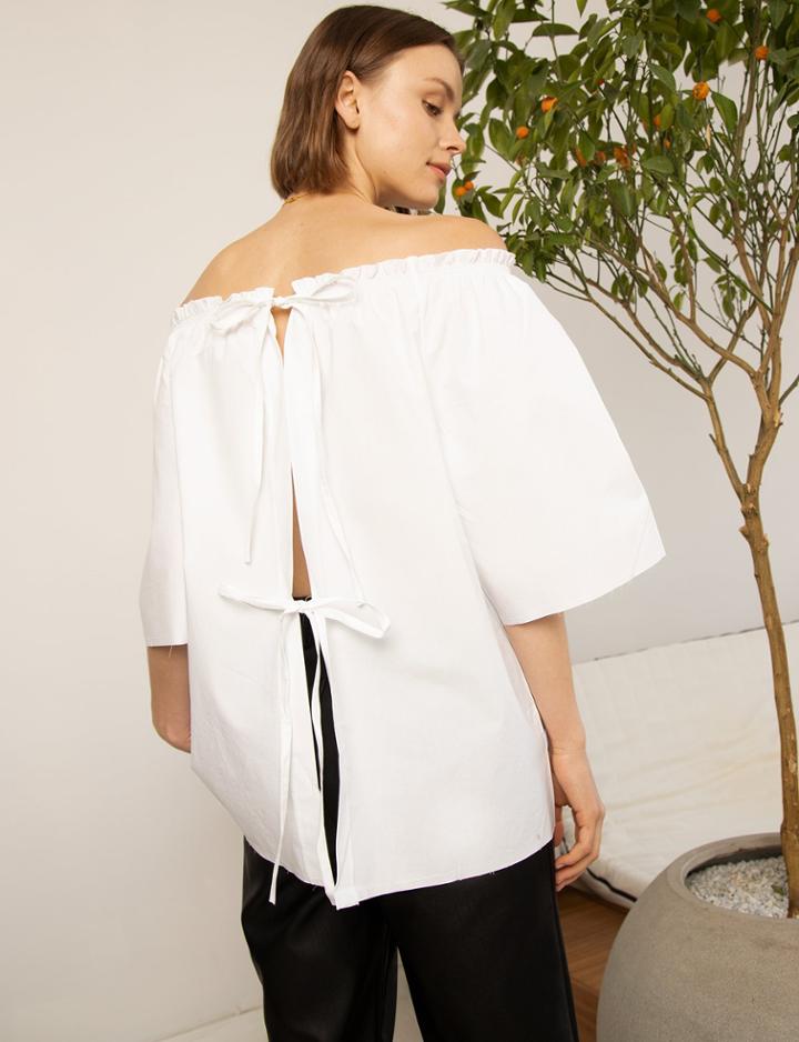 Pixie Market Tie Back Off The Shoulder Top
