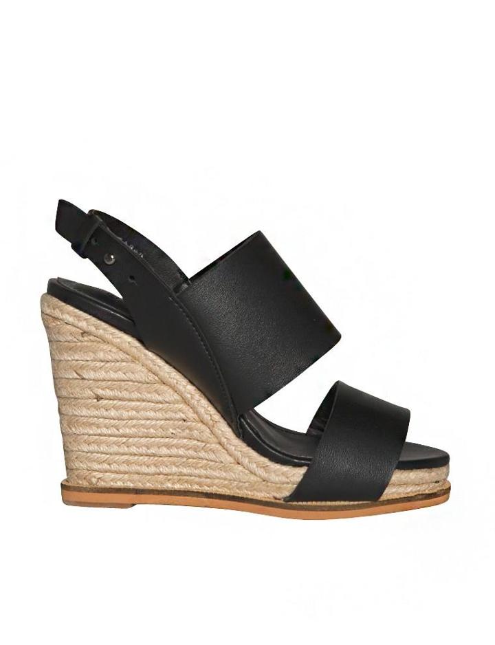 Pixie Market Victoire Leather Espadrille Wedge Sandals