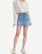 Pixie Market Carrie Denim Asymmetric Skirt