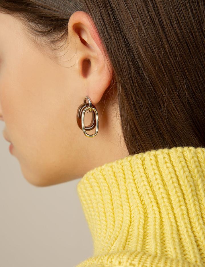 Pixie Market Tortoise Shell Multi Earrings