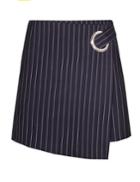 Pixie Market Navy Pinstripe Ring Mini Skirt
