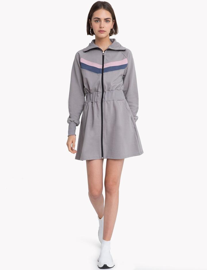 Pixie Market Chevron Zip Dress