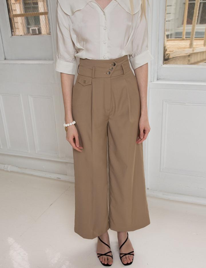 Pixie Market Casey Tan Wide Leg Pants -preorder