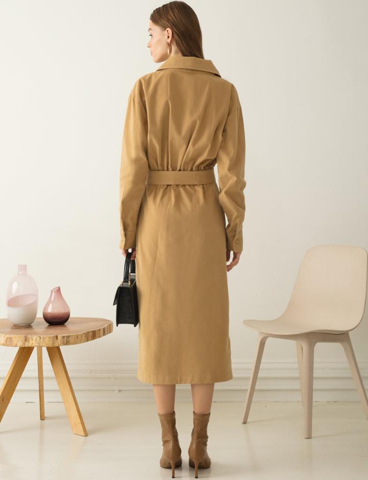 Pixie Market Tan Cargo Shirt Dress