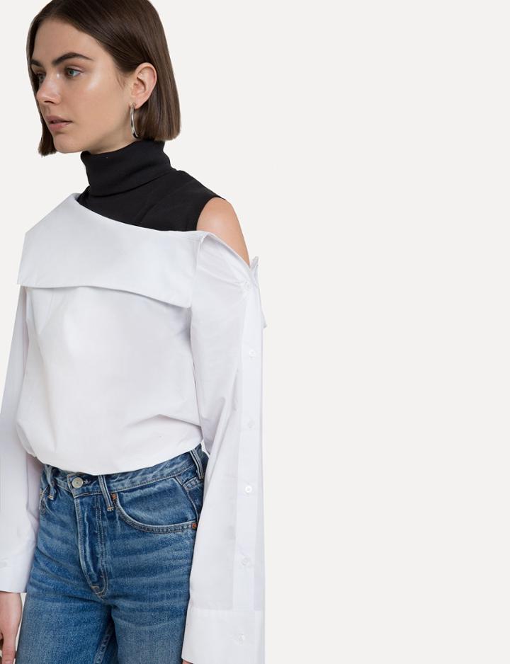 Pixie Market Serge Two Piece Off The Shoulder Shirt