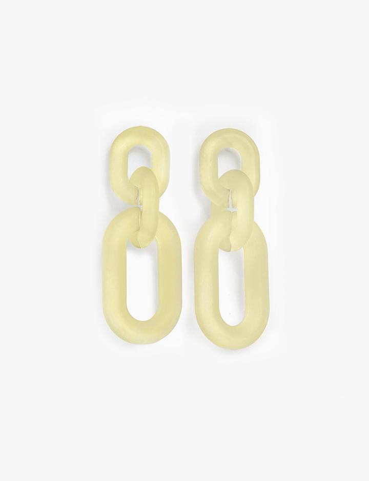 Pixie Market Yellow Link Chandelier Earrings
