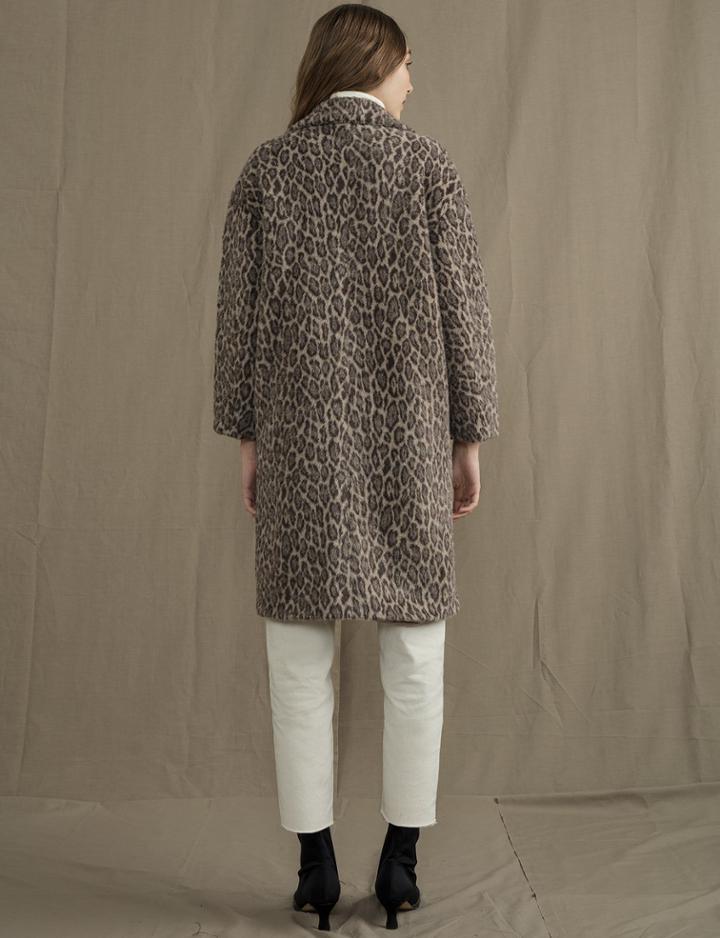 Pixie Market Grey Leopard Coat