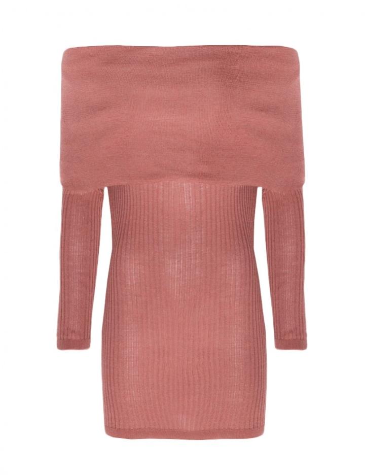 Pixie Market Mauve Off The Shoulder Knit Long Top