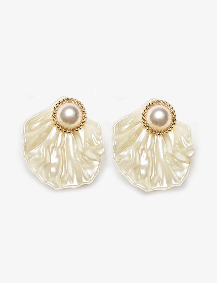 Pixie Market Pearl Shell Earrings