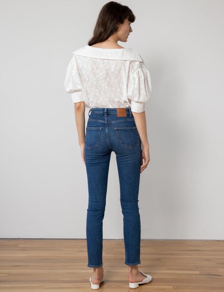 Pixie Market White Floral Embroidered Blouse