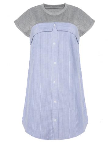 Pixie Market Stripe Shirt And Jersey Dress