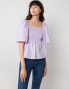 Pixie Market Lilac Smocked Top